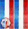 2-Pack Red, White & Blue Foil Fringe Backdrop Curtains – Tinsel Streamer Party Decorations for Patriotic Events, Memorial Day, 4th of July, and Independence Day